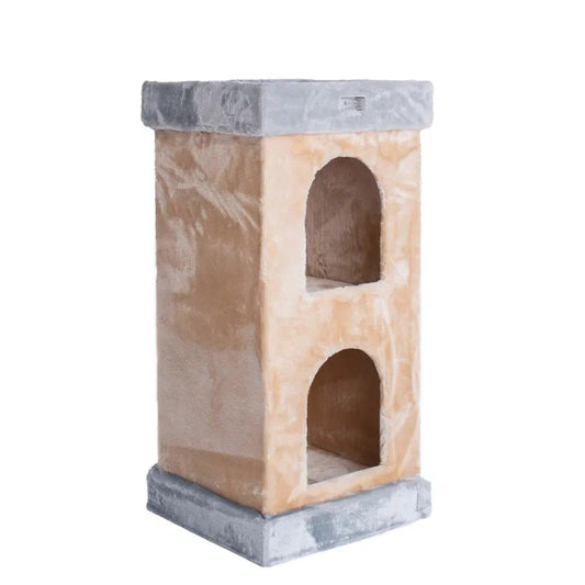 Armarkat Premium Real Wood Double Condo Cat House